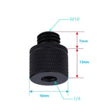 4-Piece A22 1 / 4 Female To M10 Male Screw Adapters - Side View