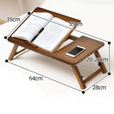 Adjustable Folding Laptop Desk for Dorm or Study - Height and Space Saver - Top-Down View