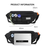 Chest Shoulder Messenger Bag Badge - Blue + Badge - Front View