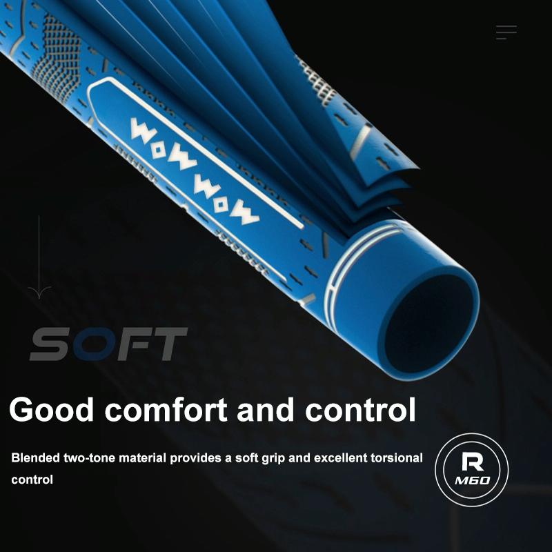 Anti-slip Golf Club Pole Cover - Protective Rubber Grip Gray - Gray Half Cotton Yarn