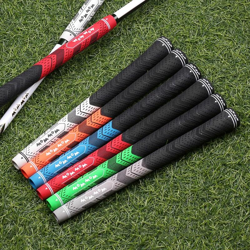 Anti-slip Golf Club Pole Cover - Protective Rubber Grip Gray - Gray Half Cotton Yarn