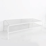 Desk Organizer Bracket for Elevated Computer Monitor - Wrought Iron - Deepen Dual Layer