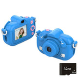 2.0-Inch 4X Zoom Hd Digital Camera For Kids - Blue - Yellow