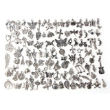 100Pcs Mixed Antique European Bracelet Charms Diy Fashion Jewelry - Front View