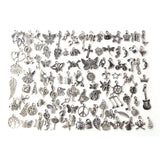 100Pcs Mixed Antique European Bracelet Charms Diy Fashion Jewelry - Rear View