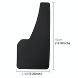 A Pair 3D Carbon Universal Racing Mudflaps Fender Guard - Top-Down View