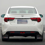A Pair 3D Carbon Universal Racing Mudflaps Fender Guard - Rear View