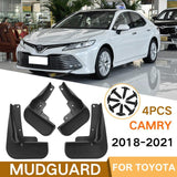 For Toyota Camry 2018-2021 4Pcs / Set Car Auto Soft Plastic Splash Flaps Fender Guard - Side View