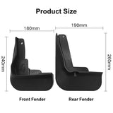 For Toyota Camry 2018-2021 4Pcs / Set Car Auto Soft Plastic Splash Flaps Fender Guard - Top-Down View