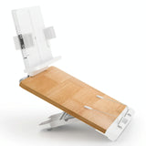 Adjustable Desktop Book Stand with Multi-angle Clip - Foldable Tablet Holder - Side View
