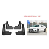 For Audi A3 Sedan 2021 4Pcs / Set Car Auto Soft Plastic Splash Flaps Fender Guard - Side View