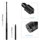 110cm Metal Selfie Stick Monopod for Insta360 one Rs X2 X3 X4 - Top-Down View