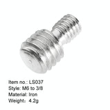 2-Pack M6 To 3 / 8 Camera Screw Adapters - Top-Down View