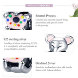 925 Sterling Silver Beaded Mouse Bracelet Accessories - Top-Down View