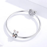 925 Sterling Silver Beaded Mouse Bracelet Accessories - Close-Up Angle