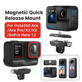 Metal Magnetic Quick Release Top Cover for Insta360 Ace / Pro / X3 / X2 / Gopro Hero12 - Side View