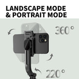 Bluetooth Remote Selfie Stick with Tripod Phone Holder - Rear View