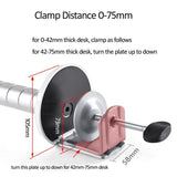 Versatile Rotating Stand for 10-16 Laptops and 4.7-12.9 Tablets - Adjustable Height - Rear View