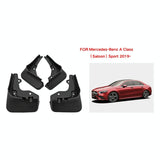 For Mercedes-Benz A-Class Sedan Sport 2019-2022 4Pcs / Set Car Auto Soft Plastic Splash Flaps Fender Guard - Side View