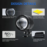 3 Inch Mini Fisheye Yellow And White Two - Colour Spotlight - Low Angle