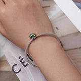 925 Sterling Silver Chameleon Beads For Diy Bracelets - Rear View