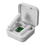 Mini Solar Sport Bluetooth Earphones with Charging Box - Side View