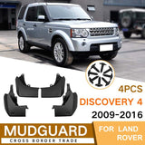 For Land Rover Discovery 4 2009-2016 4Pcs / Set Car Auto Soft Plastic Splash Flaps Fender Guard - Side View