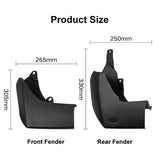 For Land Rover Discovery 4 2009-2016 4Pcs / Set Car Auto Soft Plastic Splash Flaps Fender Guard - Top-Down View