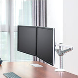 Double Arm Aluminum Desktop Monitor Mount Stand - Compact - Side View