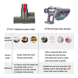 Uv Light Electric Mite Removal Brush for Dyson V7 V8 Vacuum - Mattress & Sofa - Top-Down View