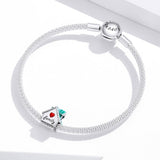 925 Sterling Silver Small House Beads For Diy Bracelets & Necklaces - Low Angle