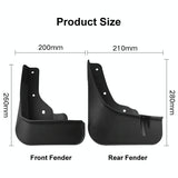 For Mitsubishi Outlander 2023 4Pcs / Set Car Auto Soft Plastic Splash Flaps Fender Guard - Top-Down View