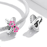 925 Sterling Silver Flower Bead Bracelet & Necklace Set - Rear View