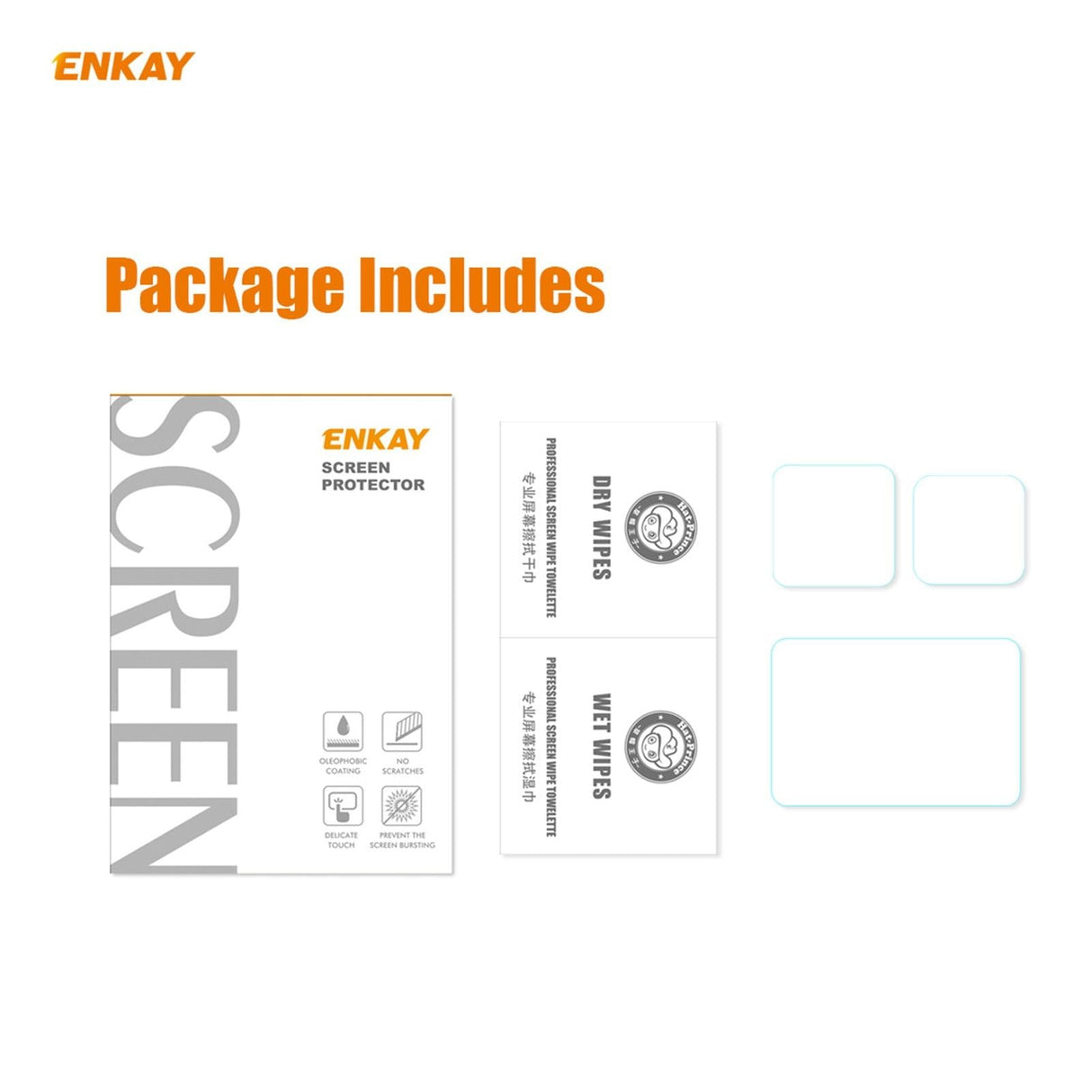 Enkay Hat Prince 3-in-1 Tempered Glass Film for Gopro Hero9 Camera Lens and Screen - 0.2mm 9h 2.15d
