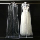 Wedding Dress Storage Bag - Transparent Coat Protective Dust Cover - Front View
