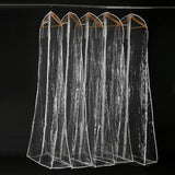 Wedding Dress Storage Bag - Transparent Coat Protective Dust Cover - Top-Down View