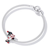 925 Sterling Silver Poker Clown Beads For Diy Bracelets & Necklaces - Close-Up Angle