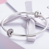 925 Sterling Silver Heartbeat Bead Pendant For Diy Bracelets And Necklaces - Side View
