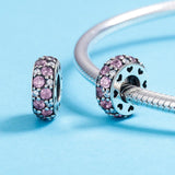 925 Sterling Silver Heartbeat Bead Pendant For Diy Bracelets And Necklaces - Top-Down View
