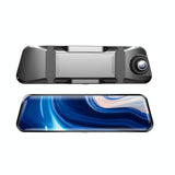 9.66 Fhd Ips Touch Screen Car Dvr With Starlight Night Vision - Front View