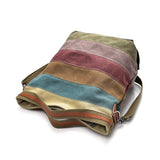 Multi Layer Canvas Crossbody Bag For Women Simple Design - Close-Up Angle