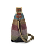 Multi Layer Canvas Crossbody Bag For Women Simple Design - Low Angle