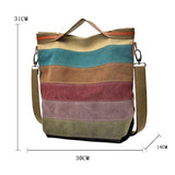 Multi Layer Canvas Crossbody Bag For Women Simple Design - Extra Image