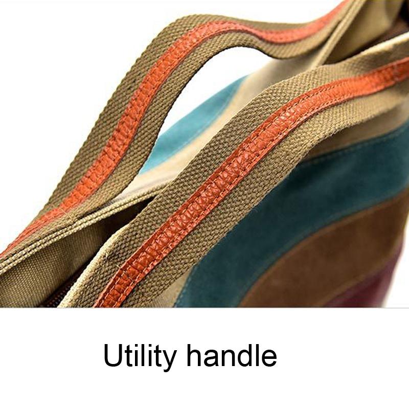 Multi Layer Canvas Crossbody Bag For Women Simple Design