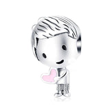 925 Sterling Silver Childhood Boy Beaded Bracelet Diy Accessory
