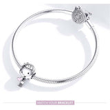 925 Sterling Silver Childhood Boy Beaded Bracelet Diy Accessory - Rear View