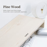 Wood Grain 2-tier Monitor Stand with Partition