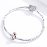 925 Sterling Silver Russian Doll Beaded Bracelet - Low Angle