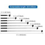 Extendable Selfie Monopod for Action Cameras - 22.5-80cm Length - Extra Image