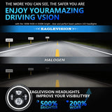 7 Inch Car Colorful Round Angel Eye Headlight - 45-Degree Angle